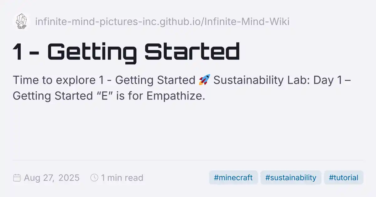 1 - Getting Started